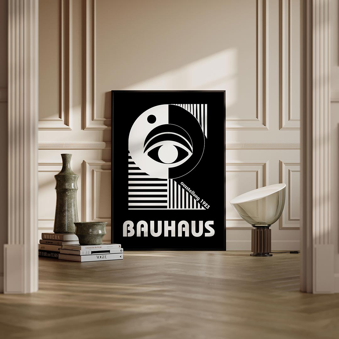 Zwart wit oogcompositie Poster