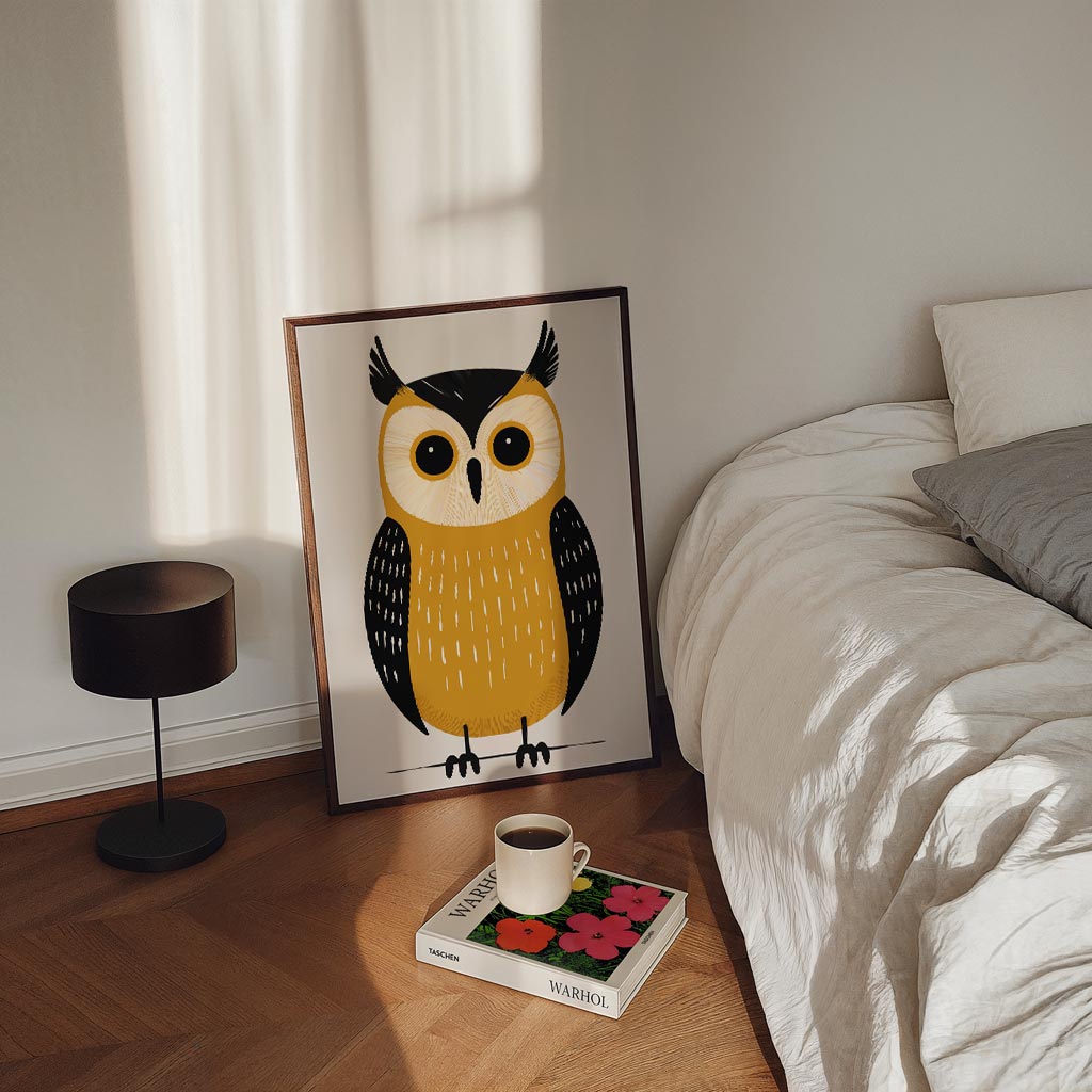 Schattige Uilenposter voor Thuis Poster-WallArtistic