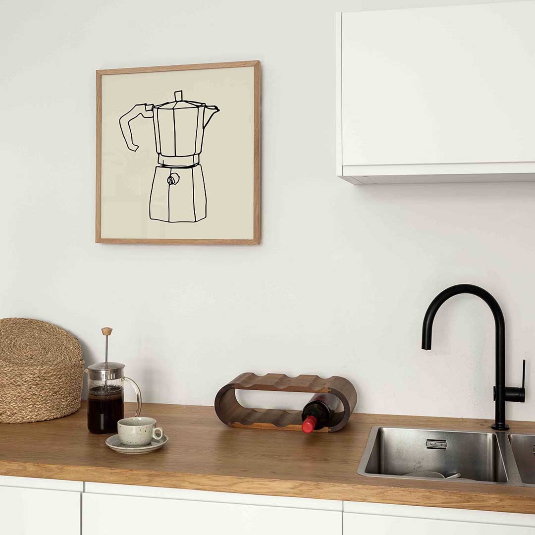Koffiepot schets Poster