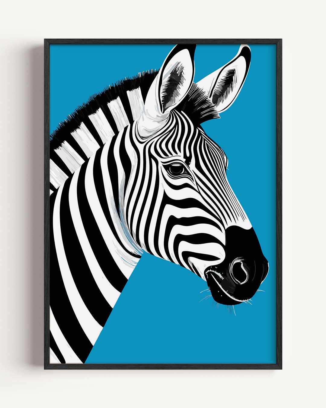 Stijlvolle Zebra Illustratie Poster-WallArtistic