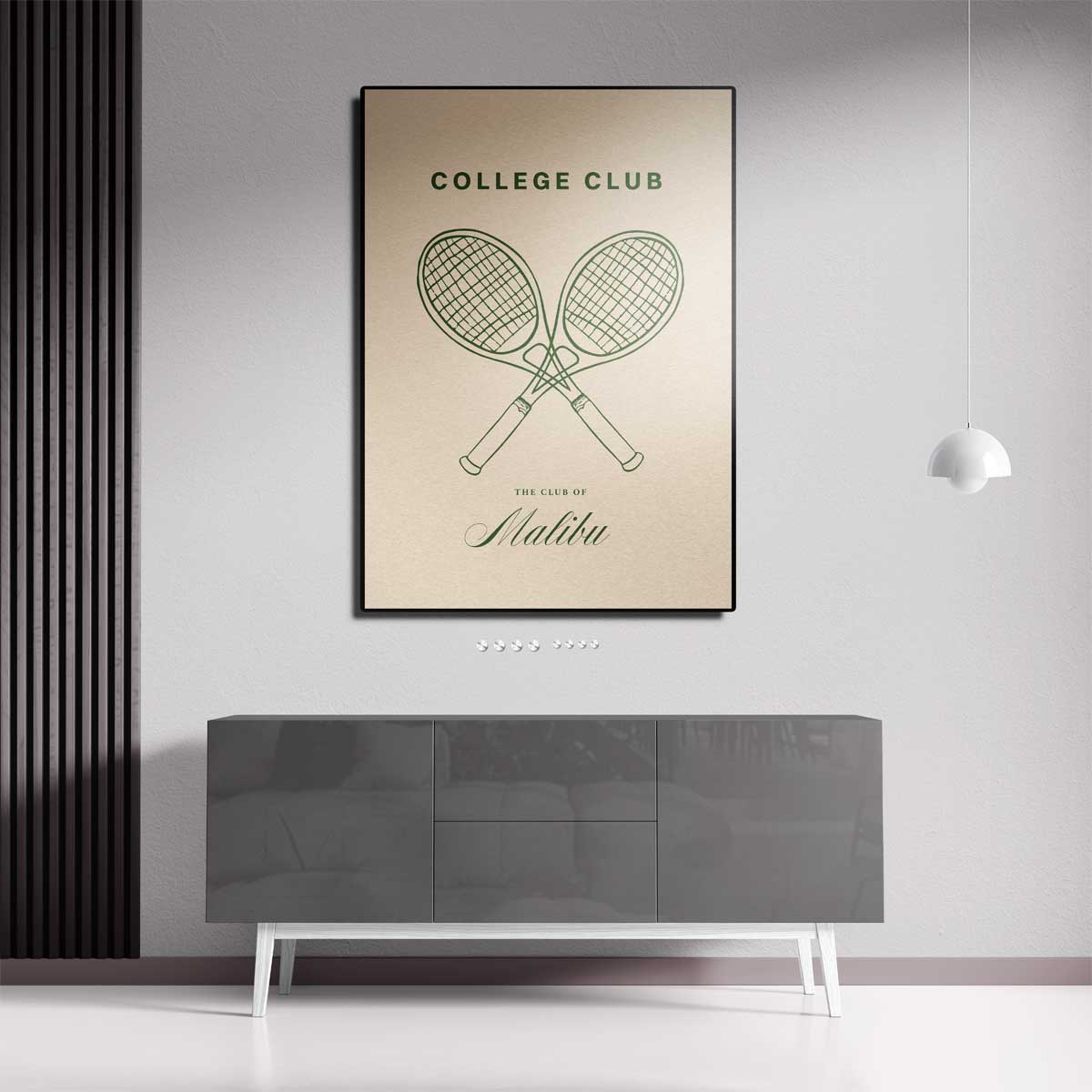 Tennisclub Retro Poster