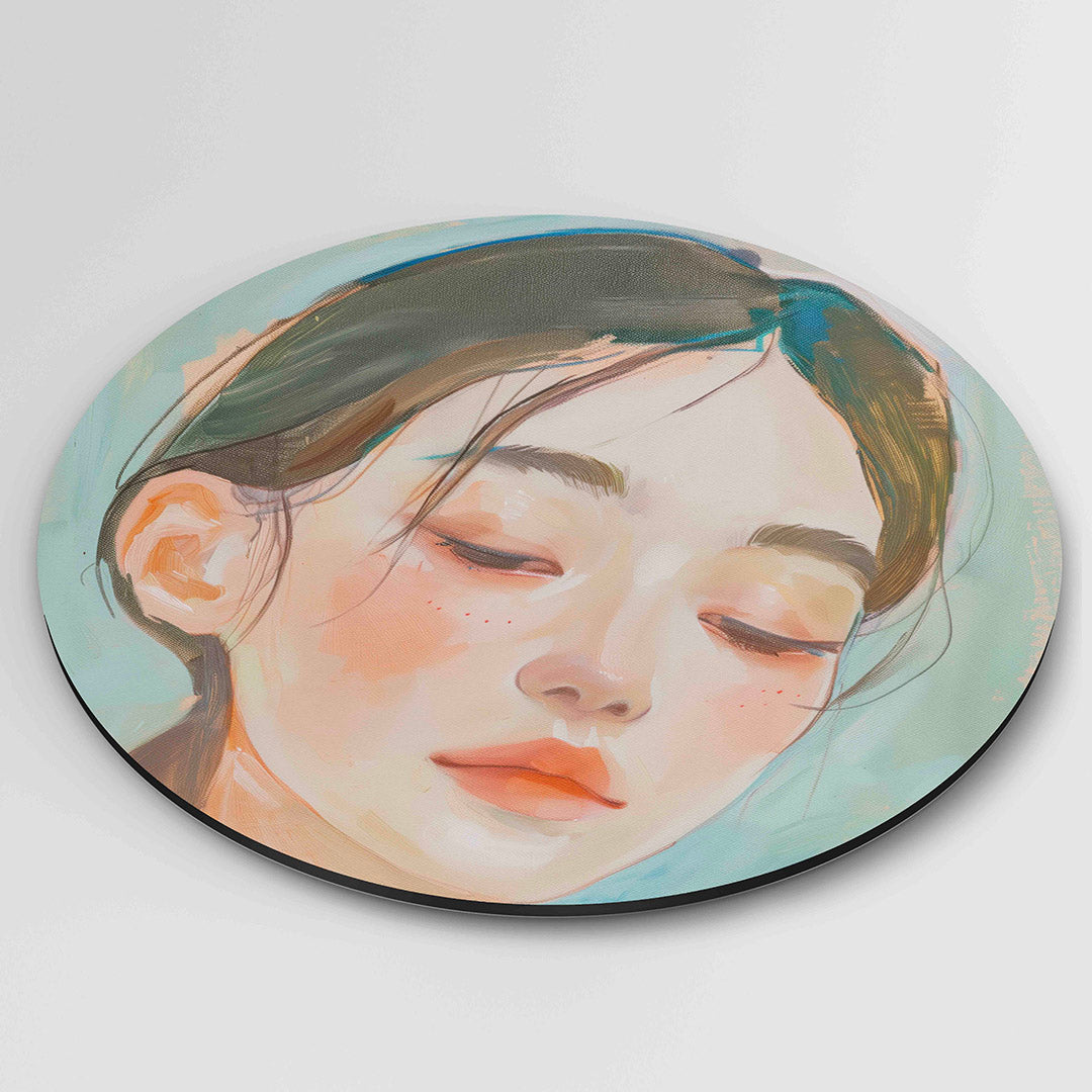 Portret van vrouw Muurcirkel