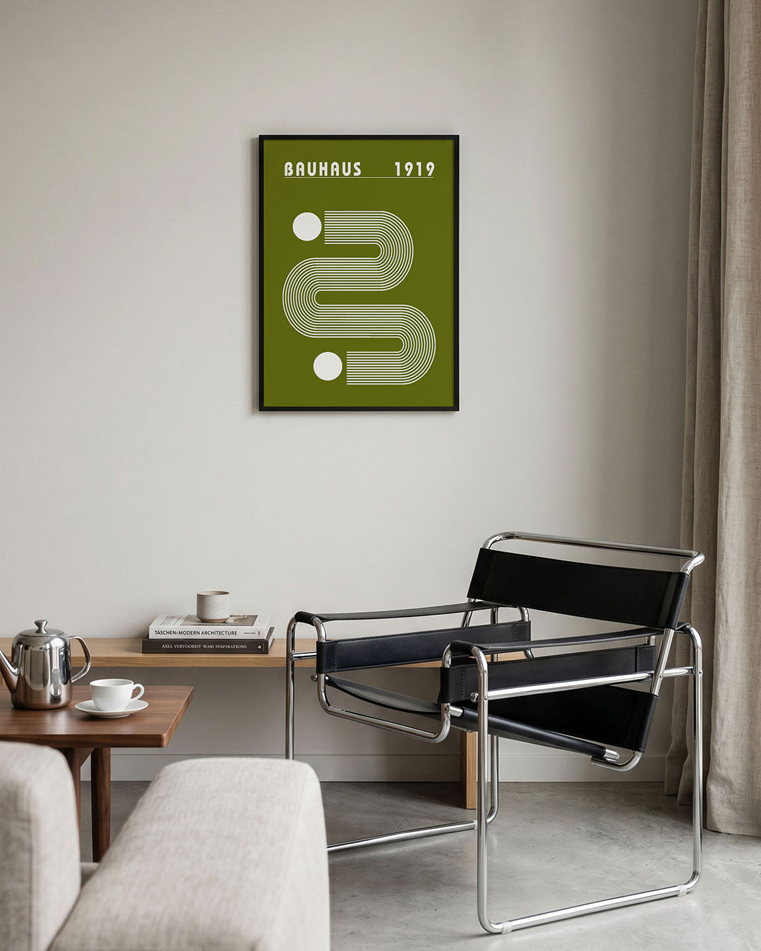 Lijnen en cirkel Poster