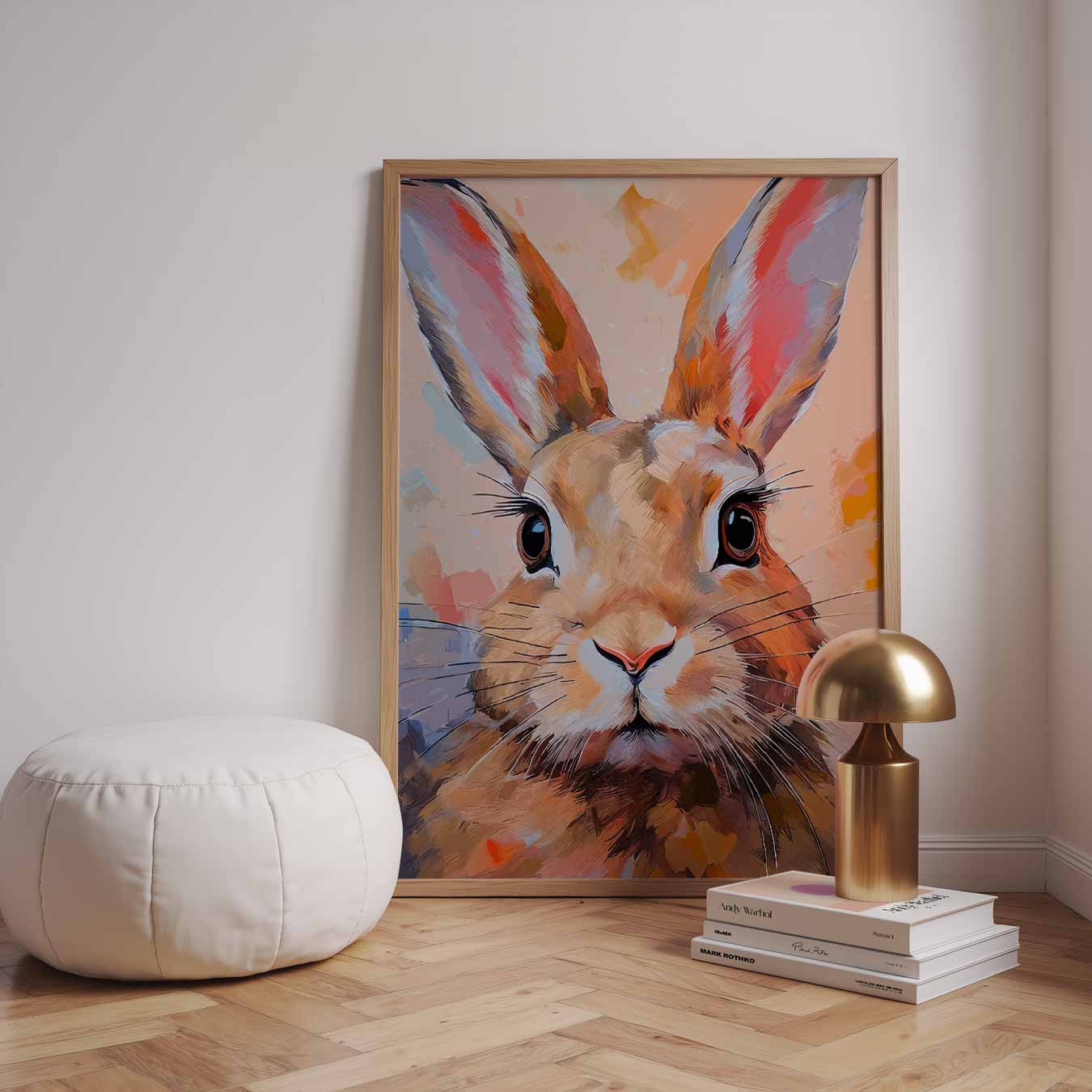 Vrolijke Konijn Portret Poster-WallArtistic