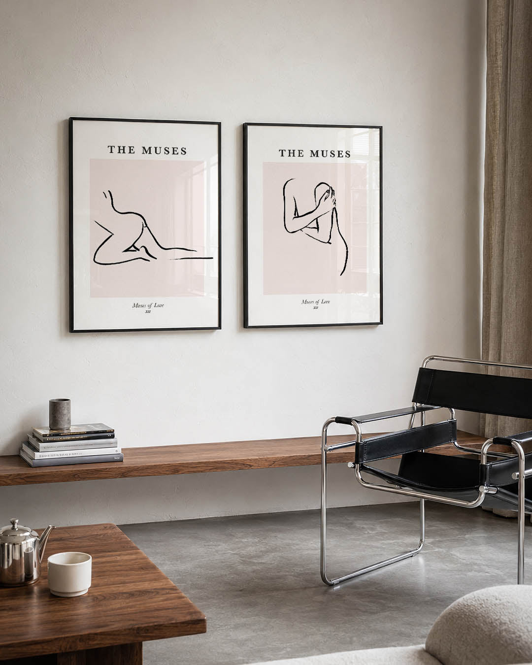 Lijnenspel en vormen Posterset