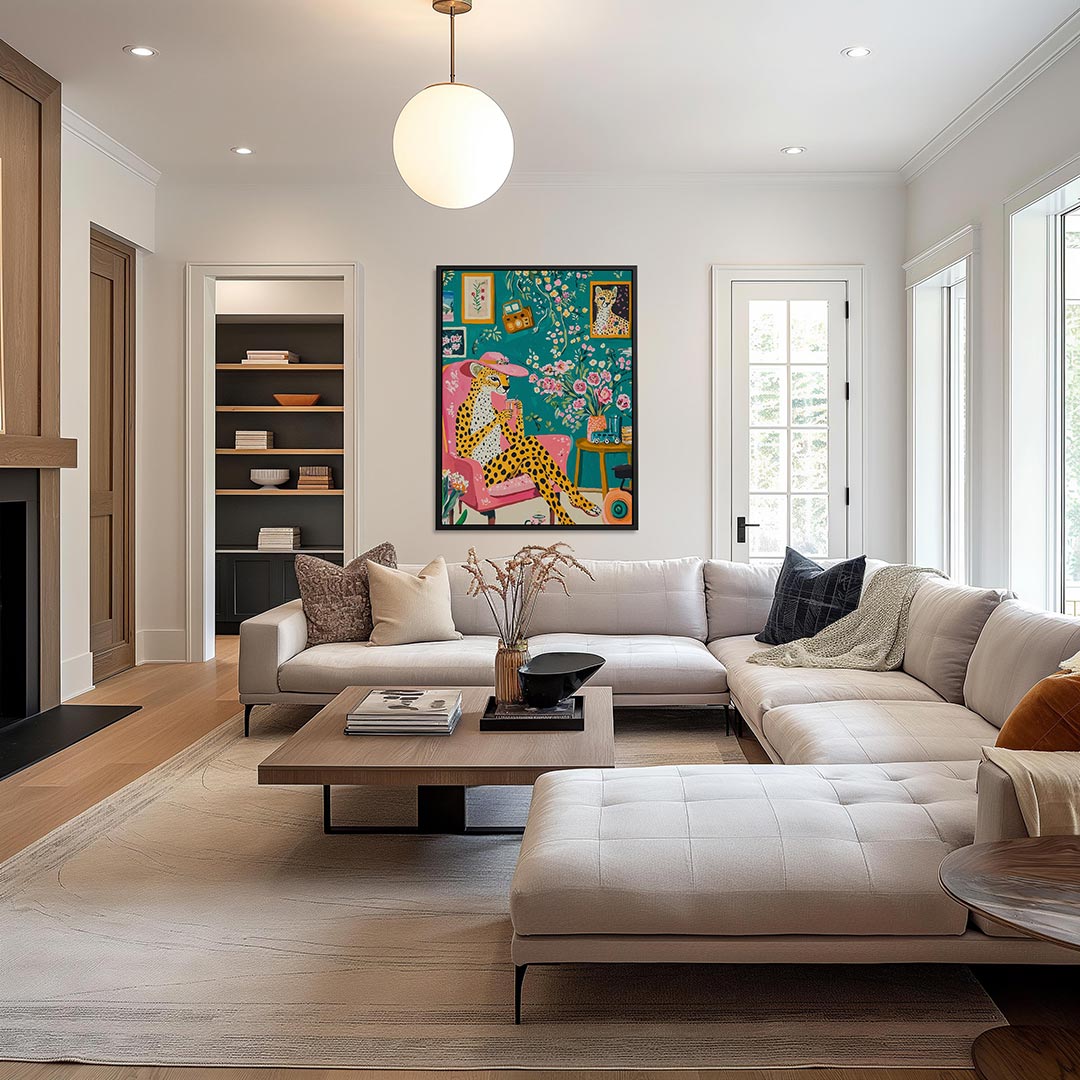 Vrolijke luipaardkamer Kunstwerk