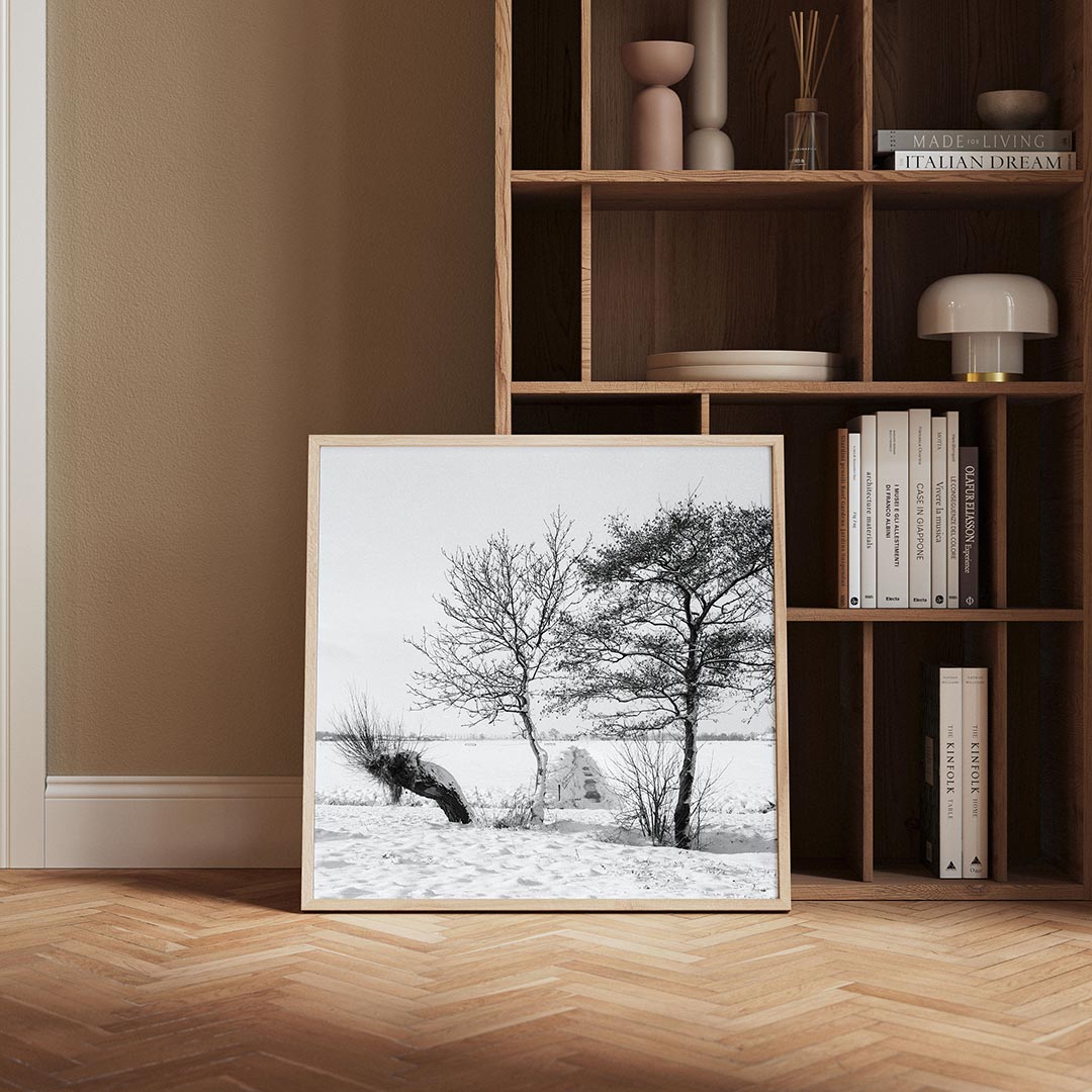 Winterse bomenlandschap Poster