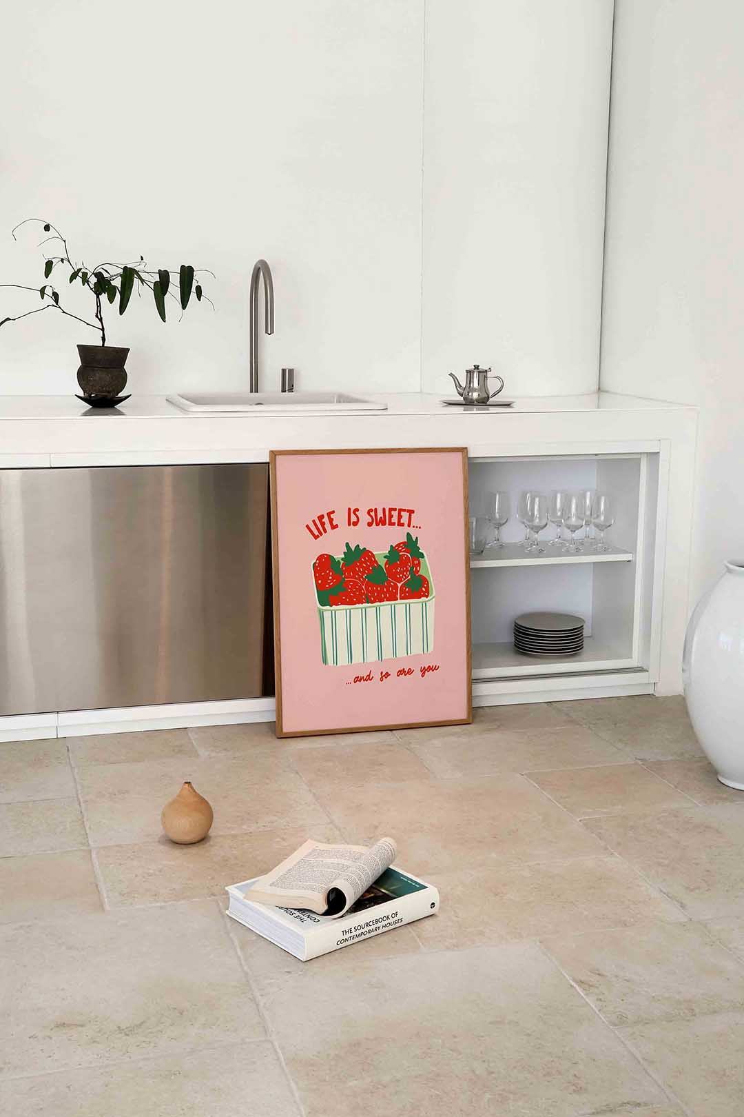Aardbeien in mand Poster