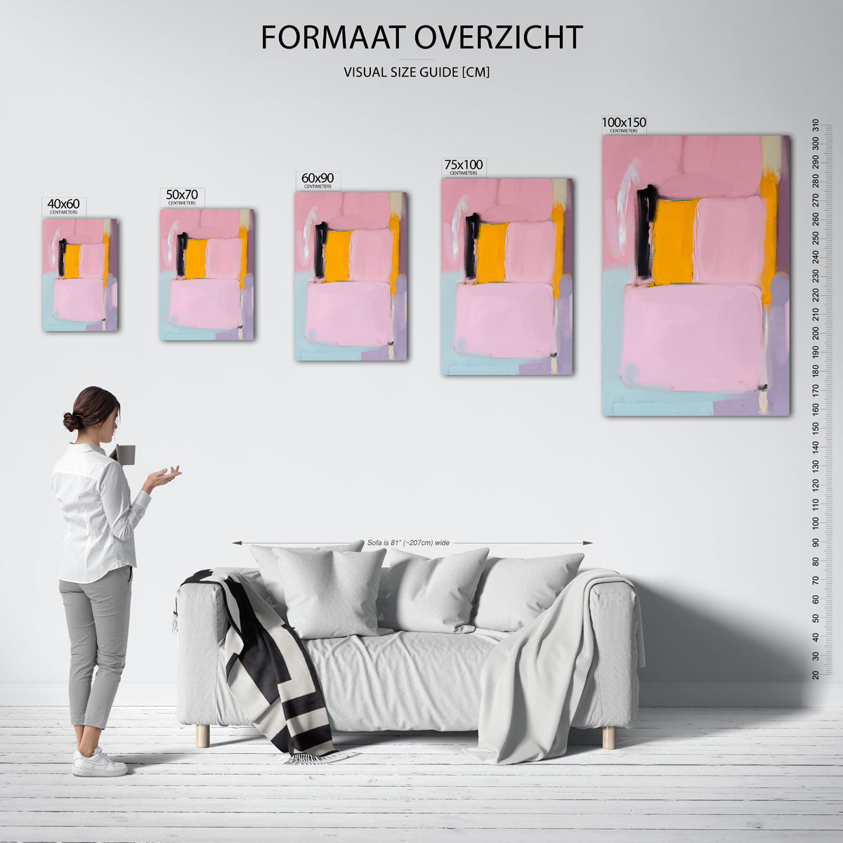 Kleurrijke vlakken Kunstwerk