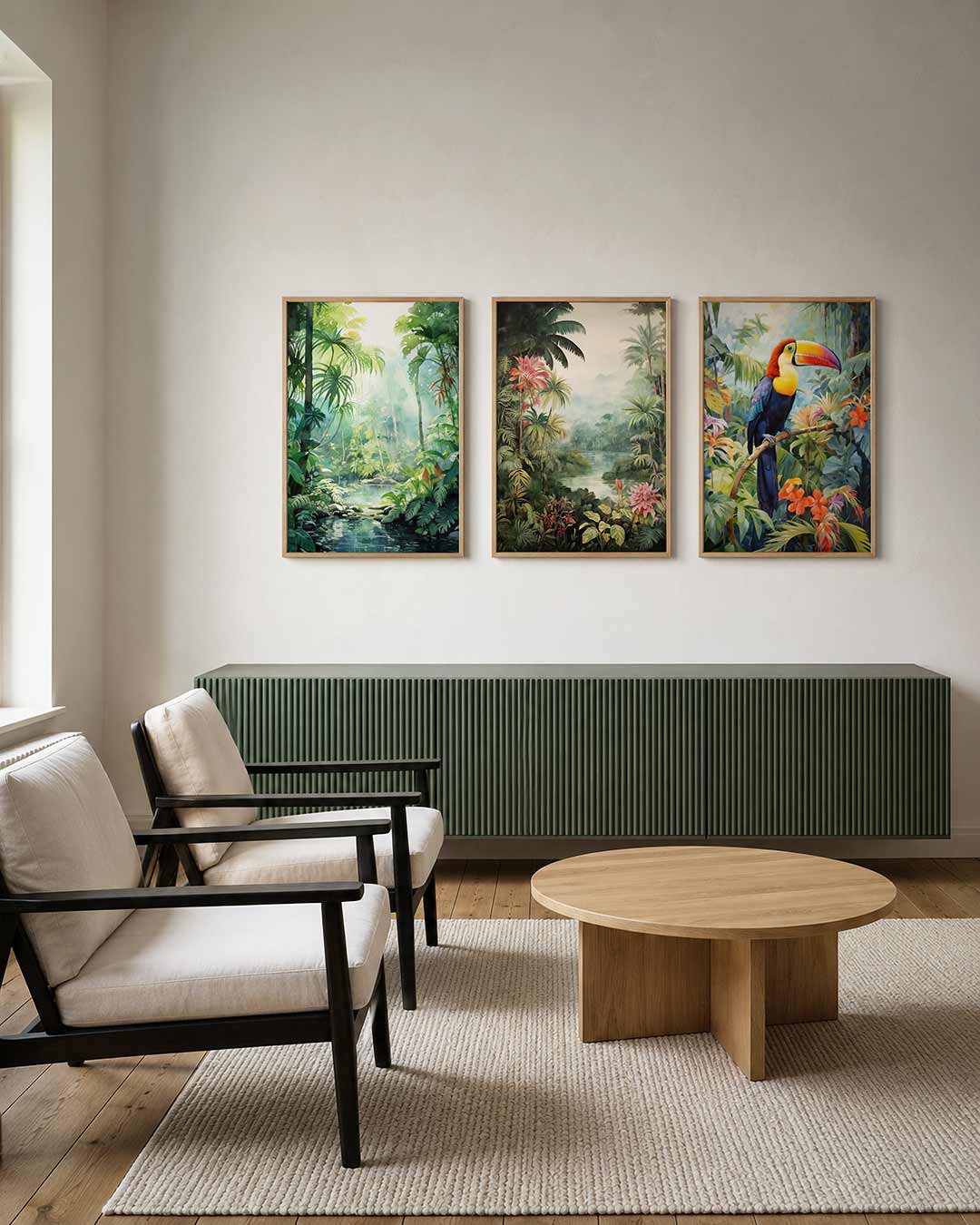 Groene jungle harmonie Posterset