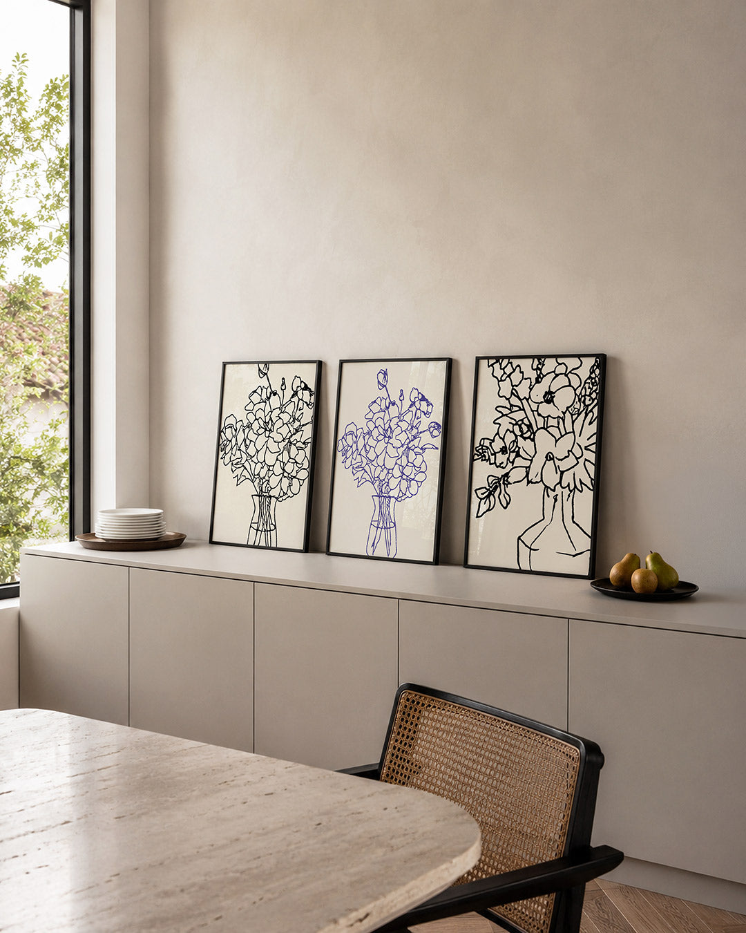 Lijnbloemen Posterset