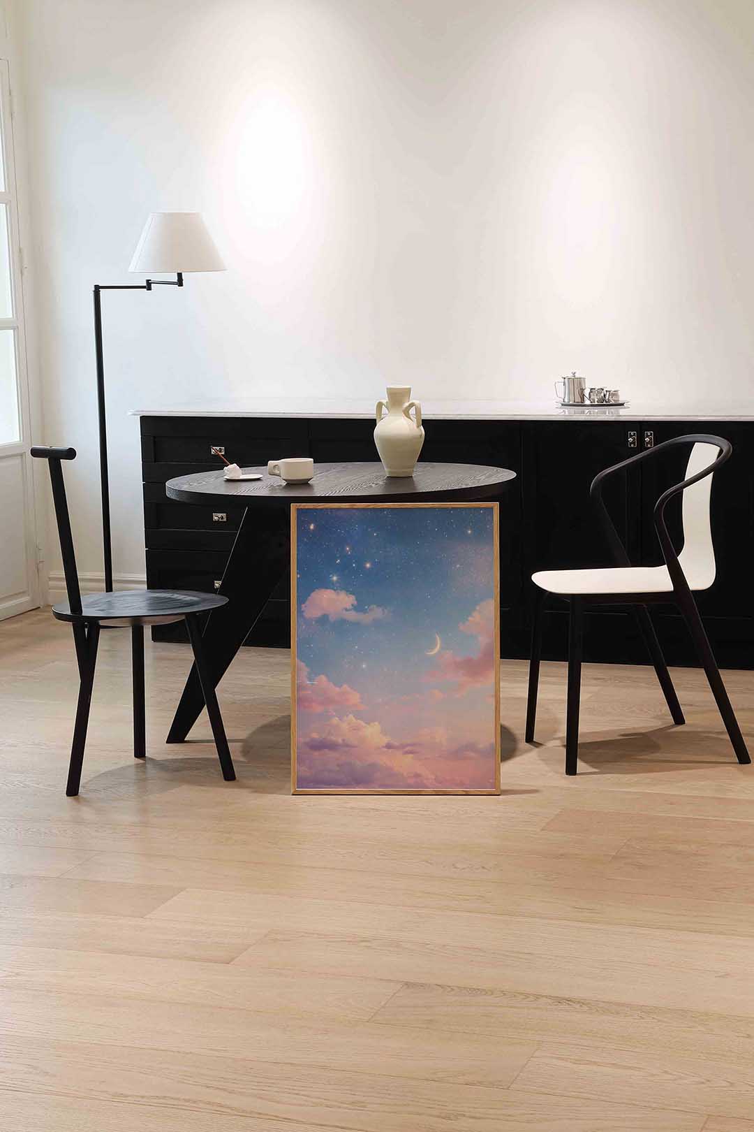 Sterrenhemel en wolken Poster
