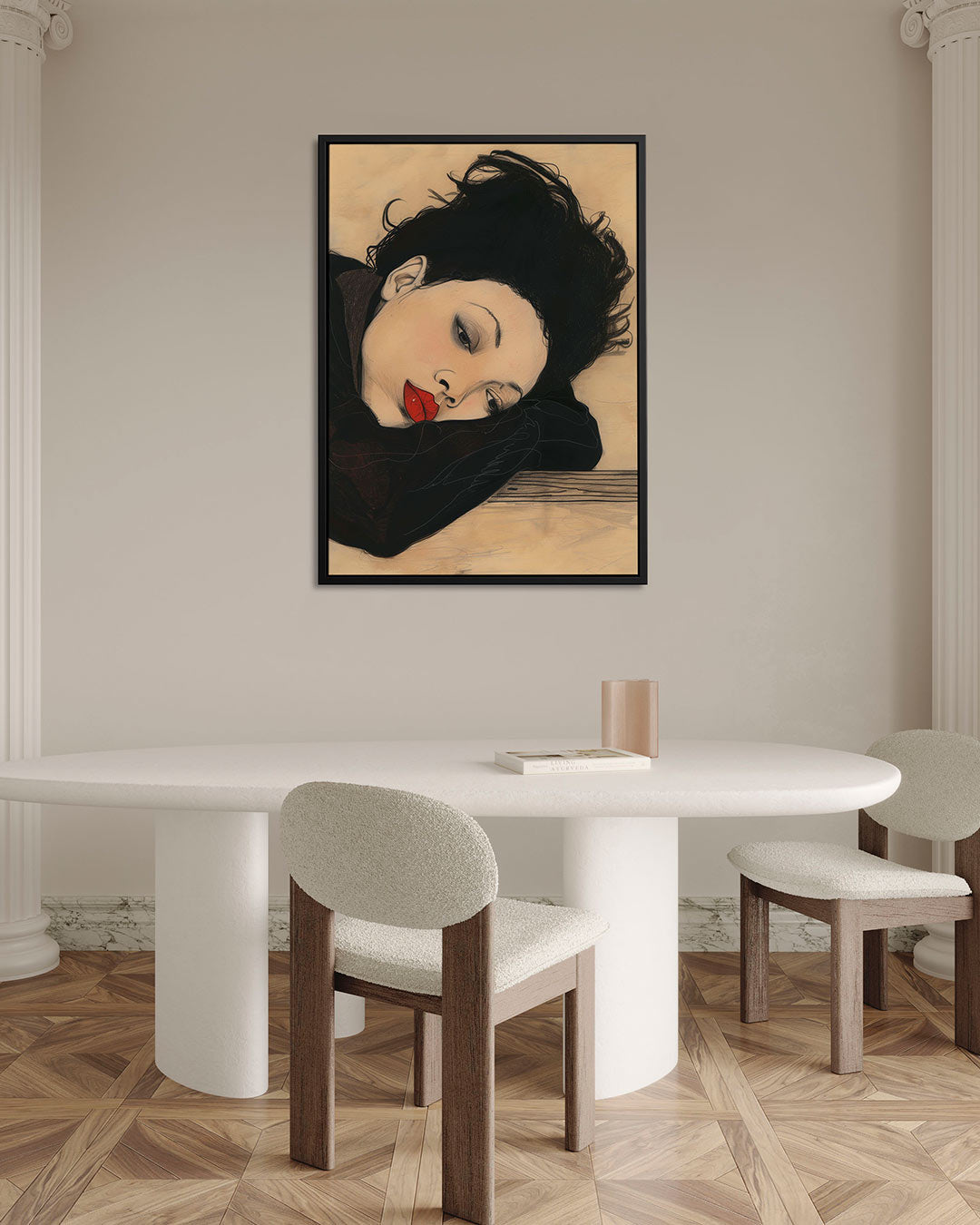 Dromerige vrouw Kunstwerk