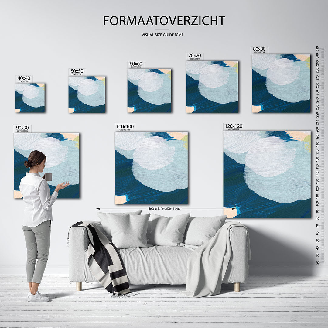 Vloeiende kleurencompositie Kunstwerk