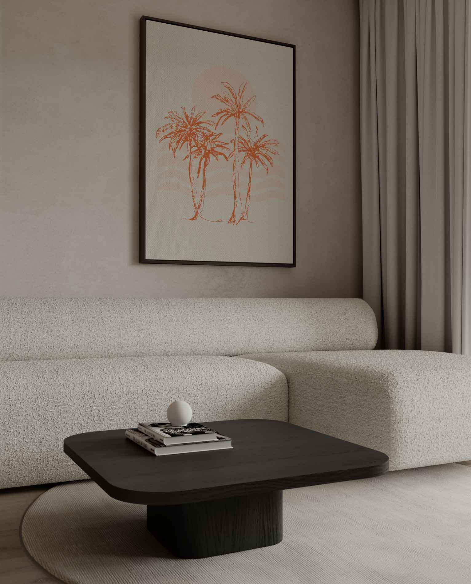 Tropische Palmbomen Kunstwerk-canvas-dibond-plexiglas-wanddecoratie-WallArtistic