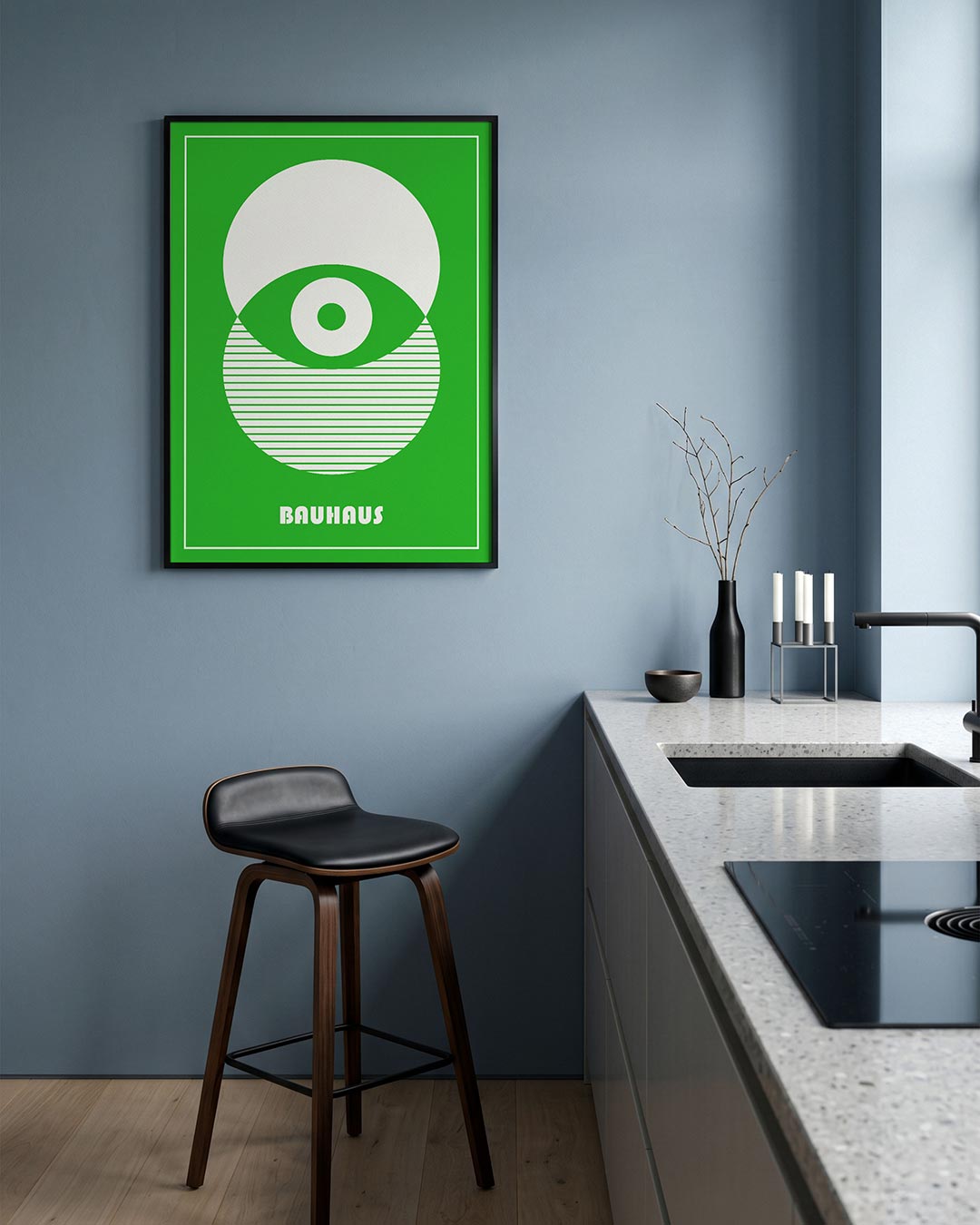 Cirkelstructuur en lijnen Poster