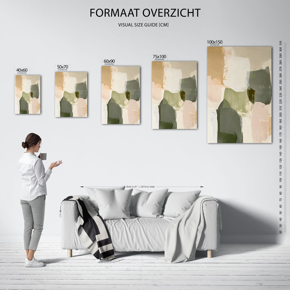 Organische vormen compositie Kunstwerk