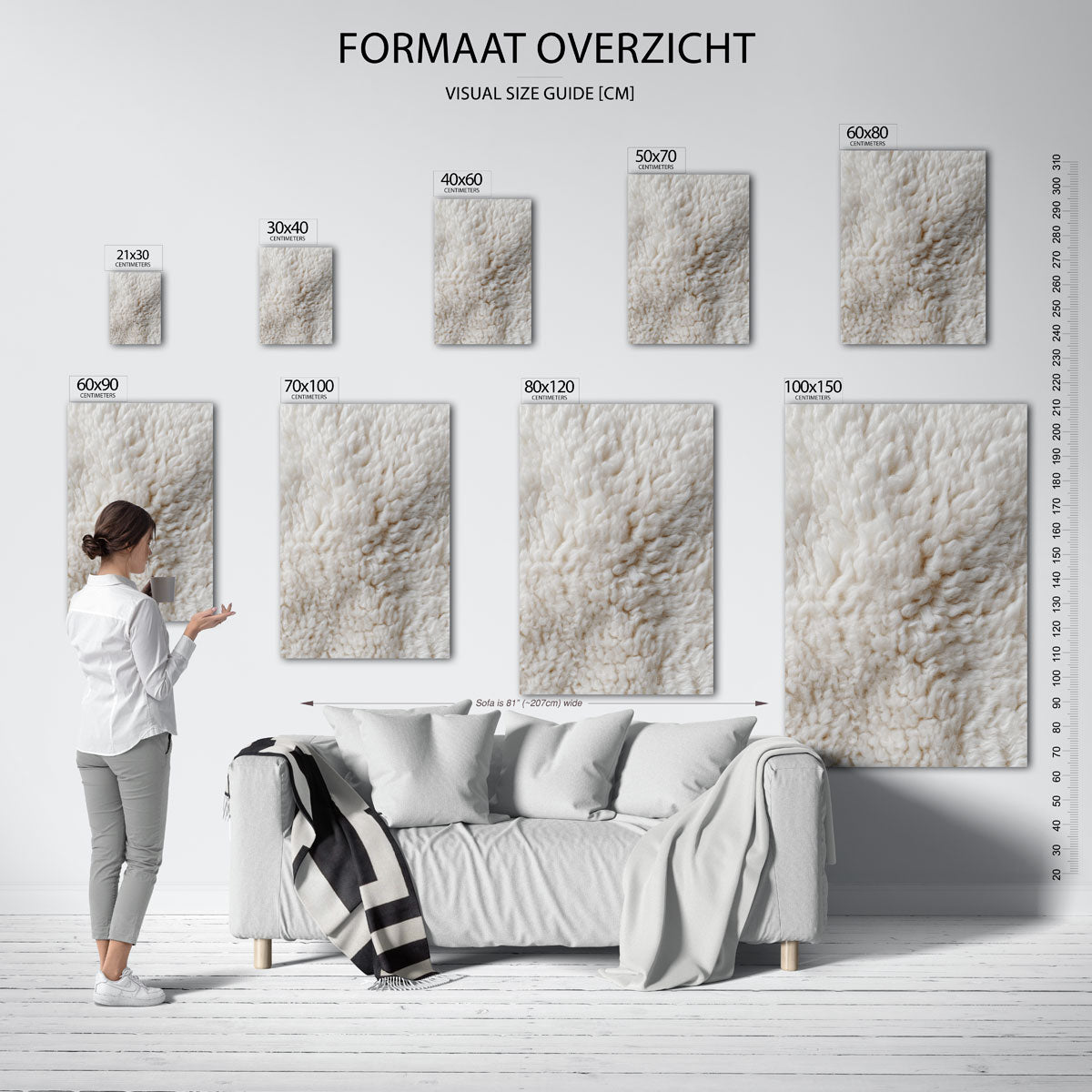 Wollige textuur Poster