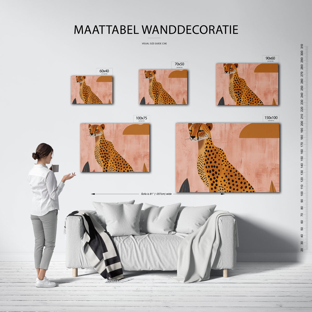 Gestileerde luipaard Kunstwerk