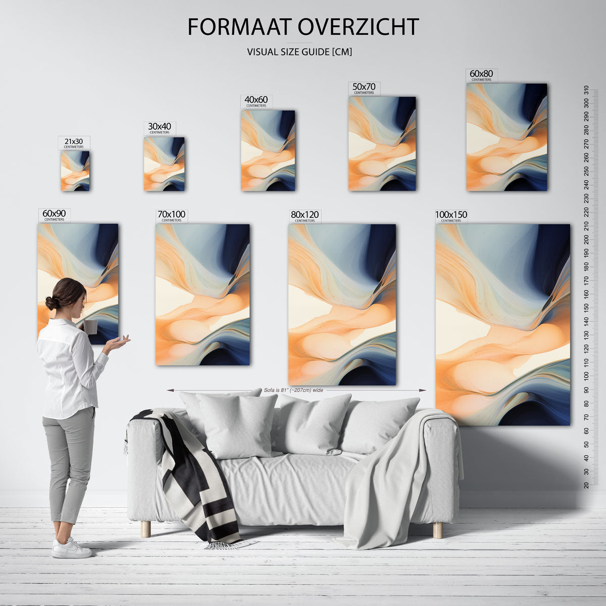 Vloeiende vormen Poster