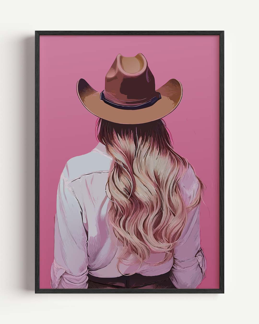 Stijlvolle Cowgirl Poster-WallArtistic