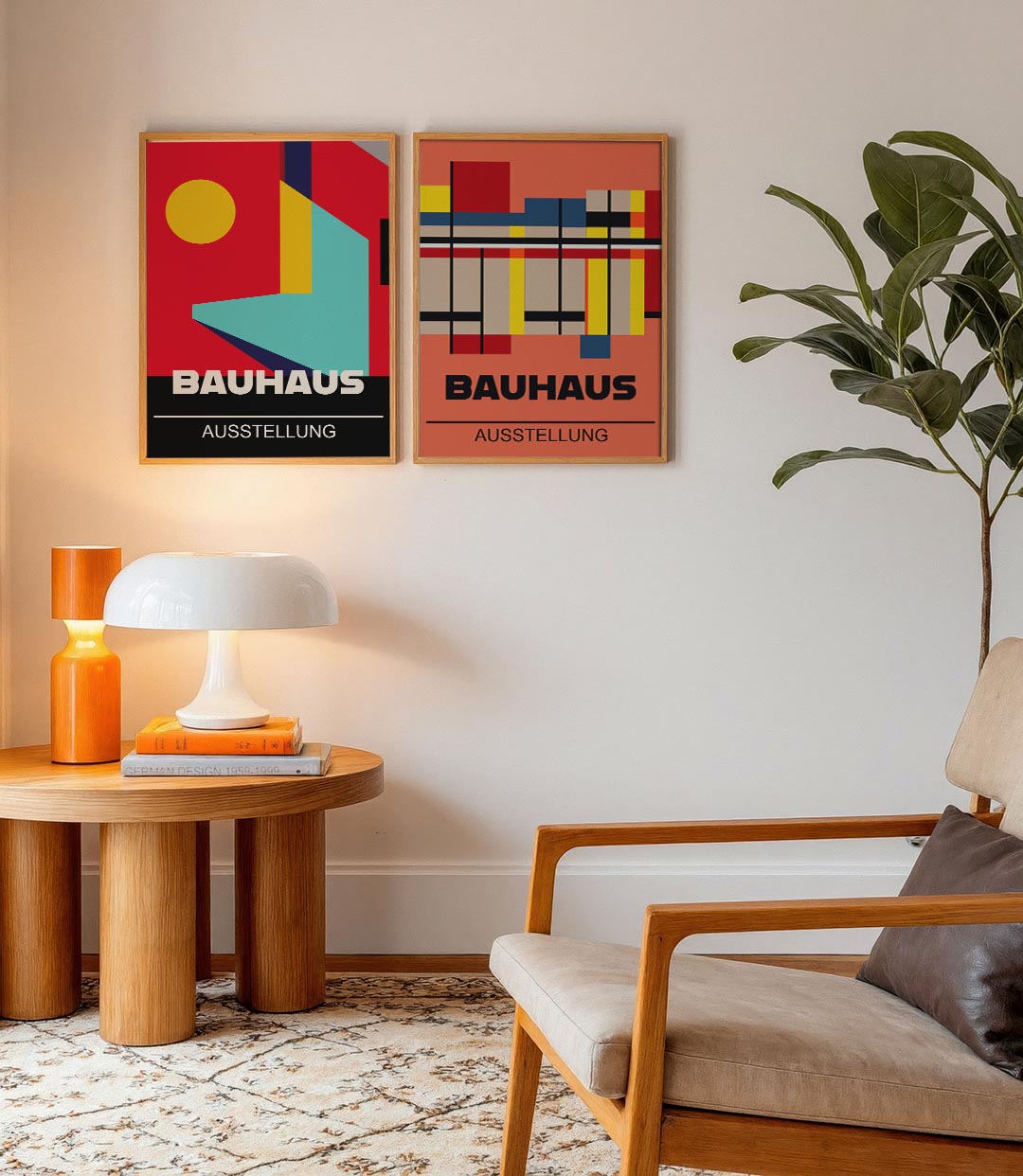Kleurrijke vlakverdeling Posterset