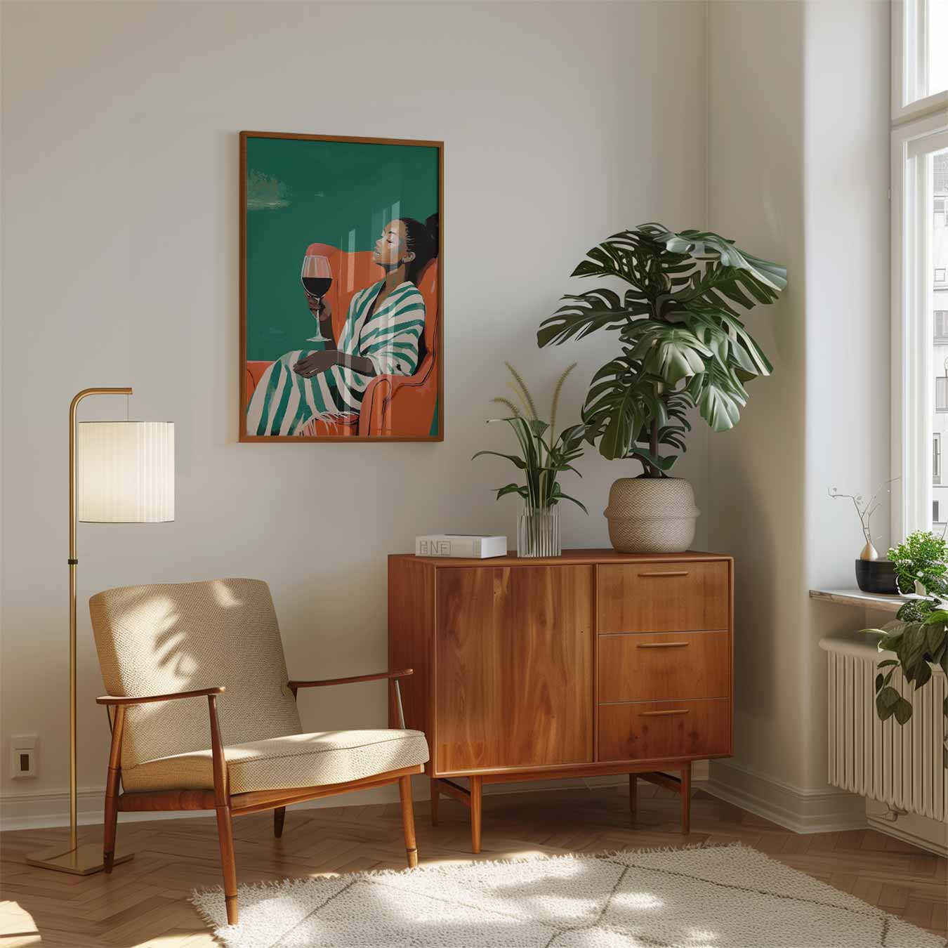 Stijlvolle Ontspanning Poster-WallArtistic