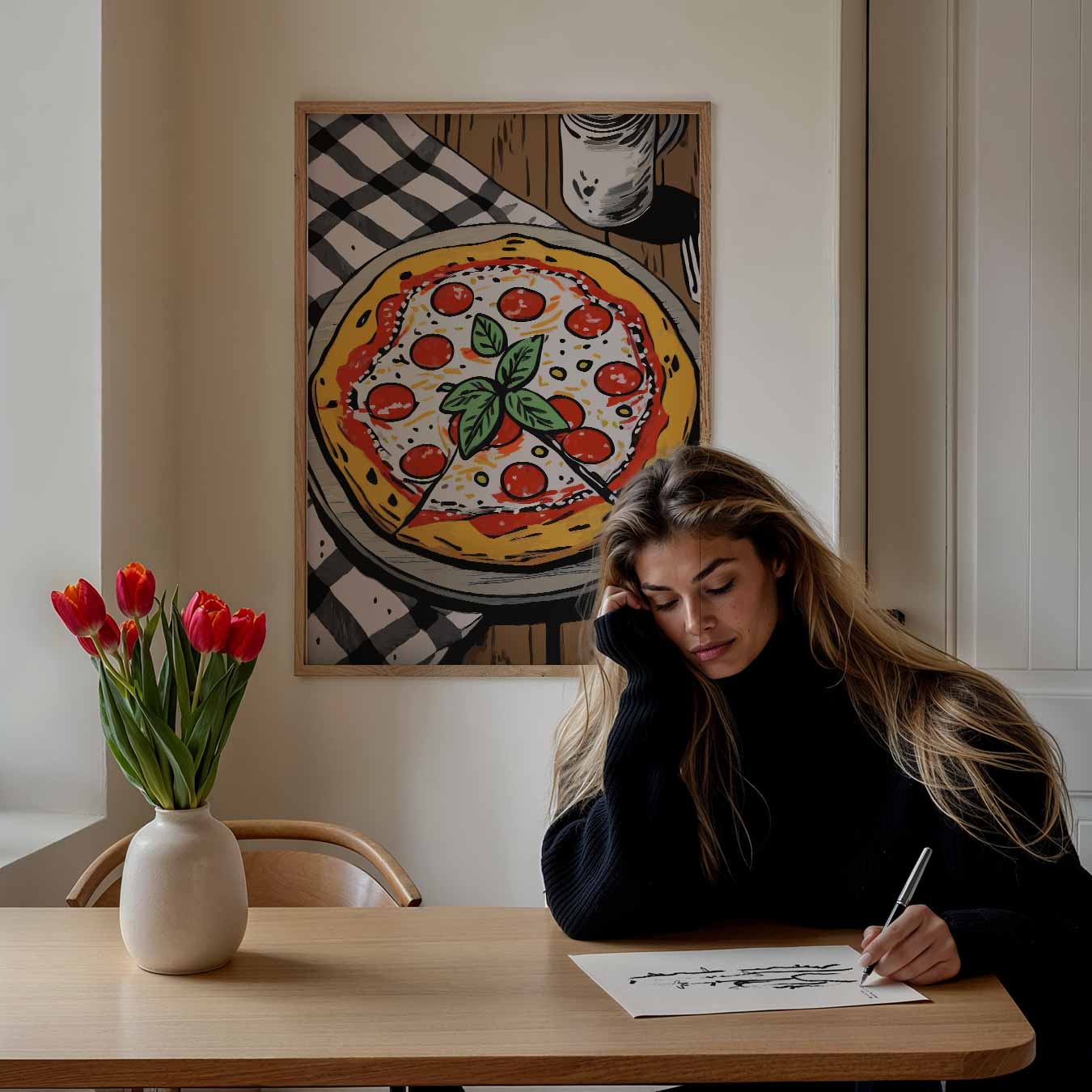 Smakelijke Pizza Art Poster-WallArtistic