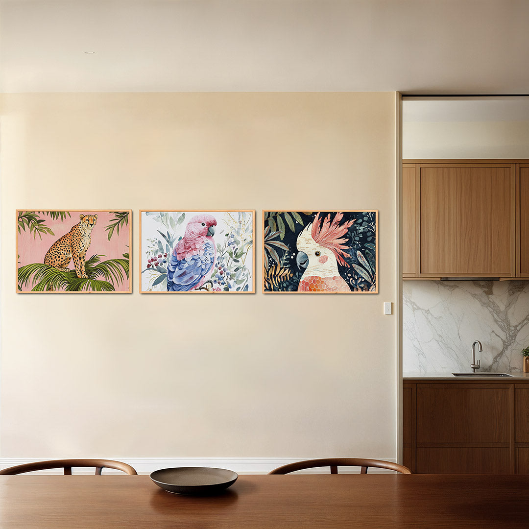 Tropisch contrast Posterset