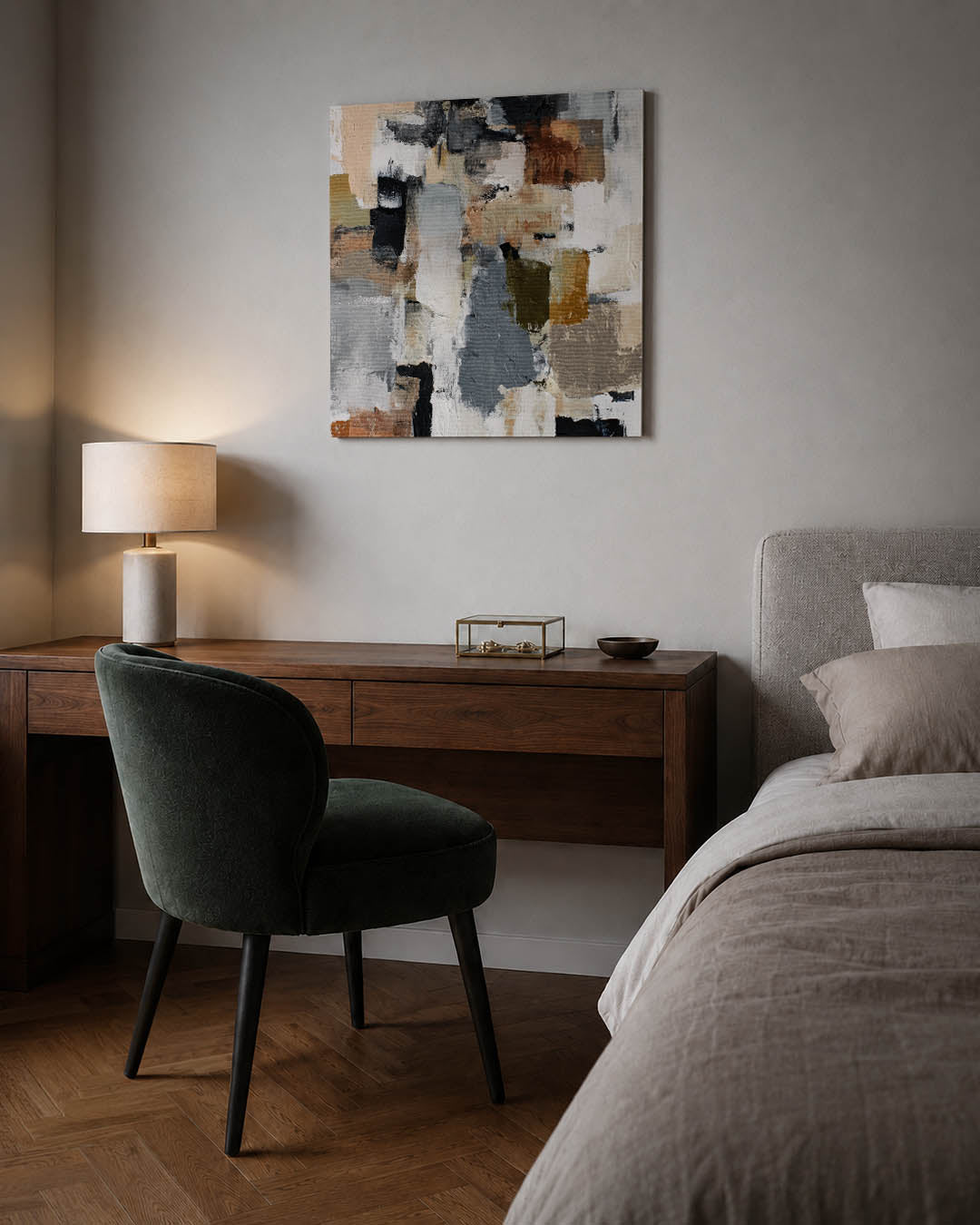 Dynamische kleurencompositie Kunstwerk