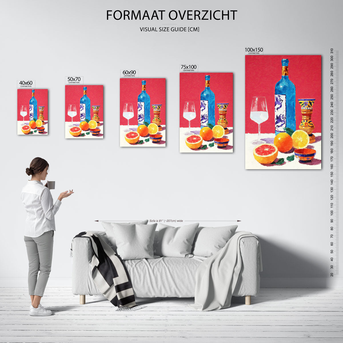 Sinaasappels in schaal Kunstwerk
