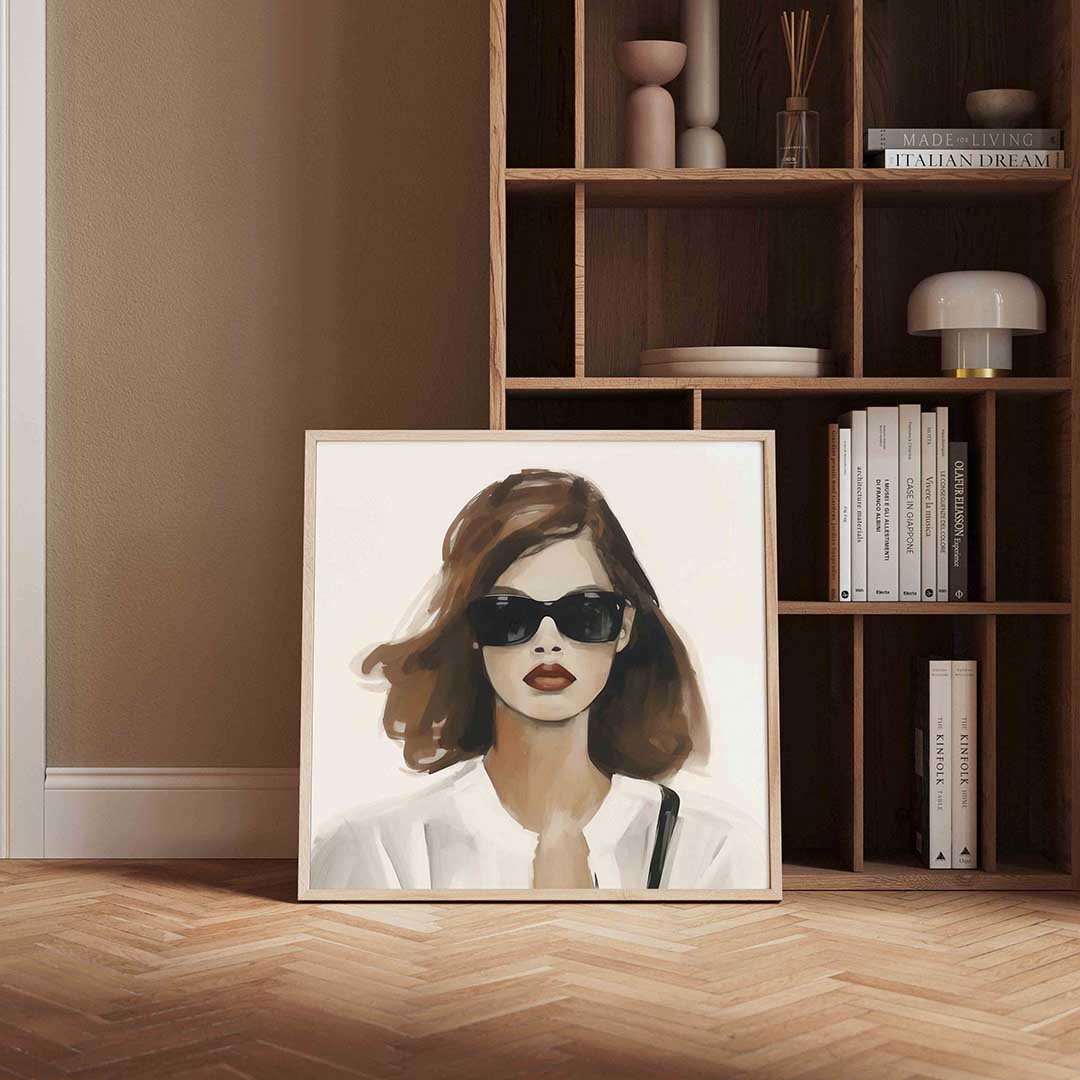 Vrouw met zonnebril Poster