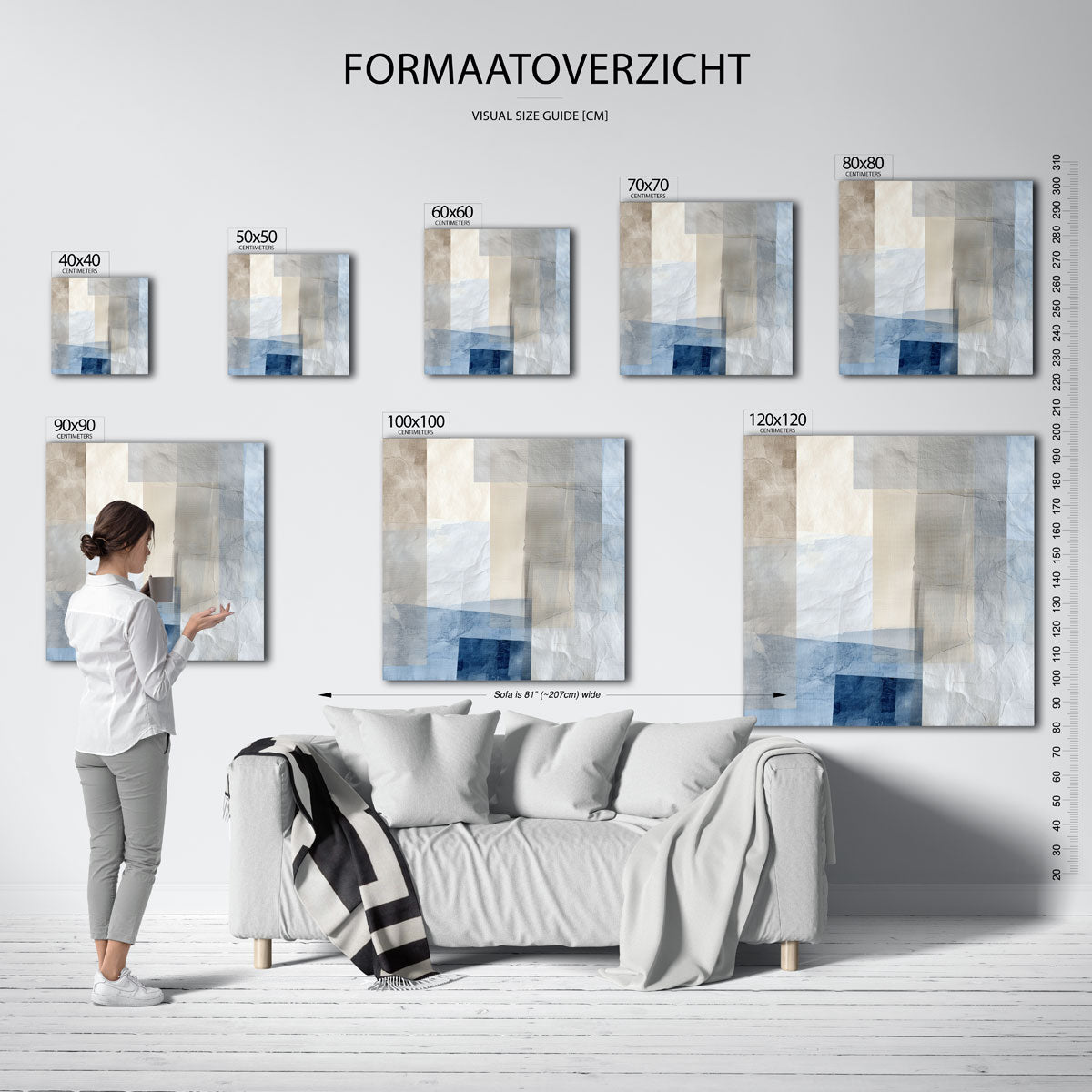 Abstracte lagen Poster