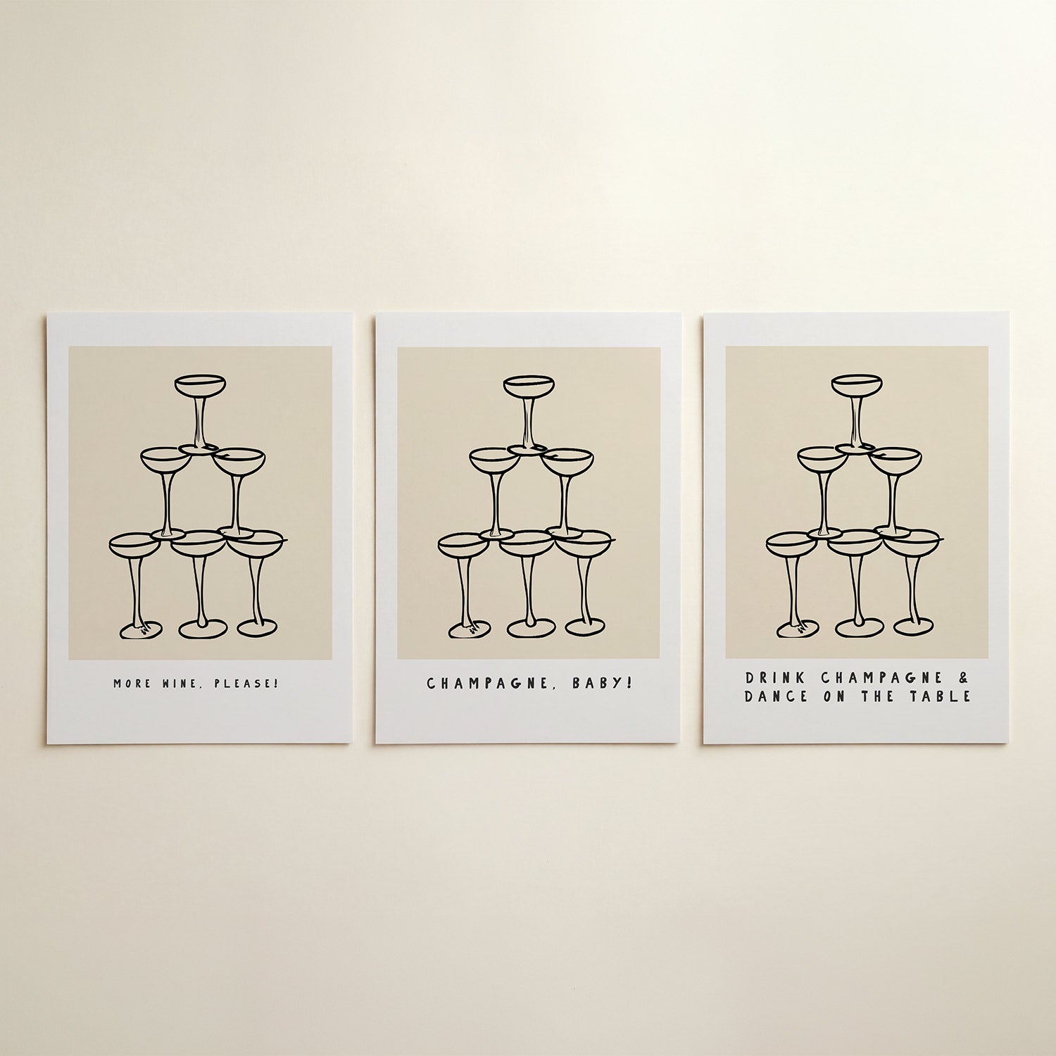 Glazen stapeling Posterset