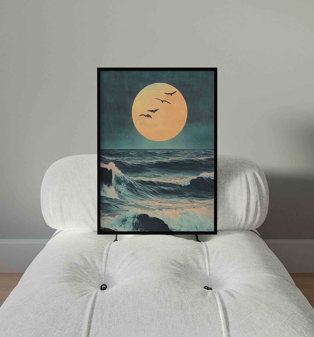 Vogels boven oceaan Poster