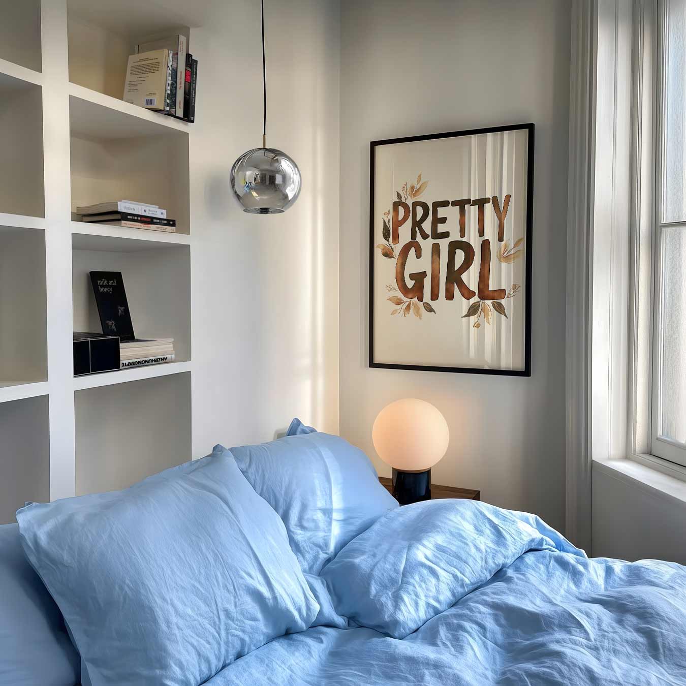 Pretty Girl Bloemenposter-WallArtistic