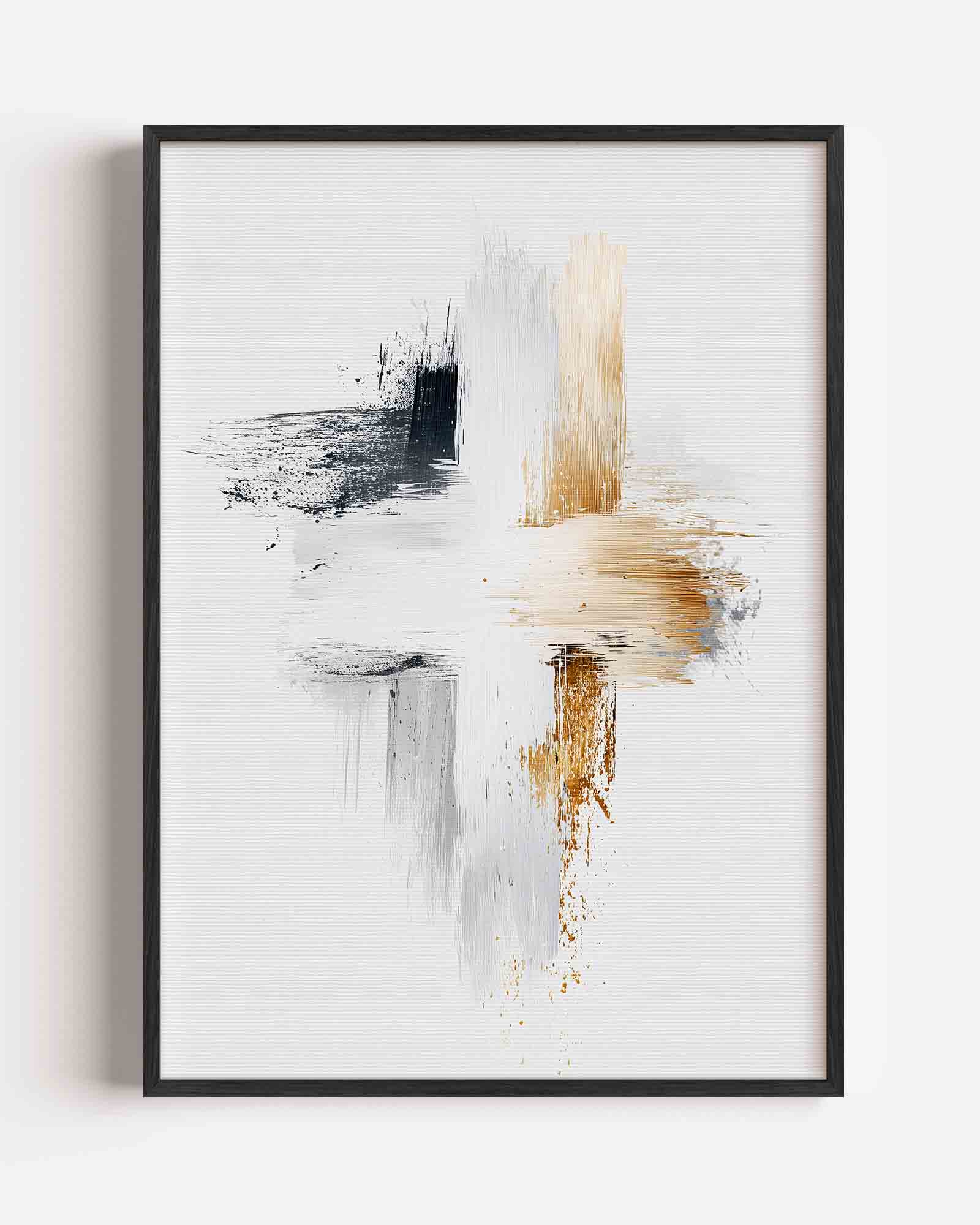 Abstracte penseelstreken Poster