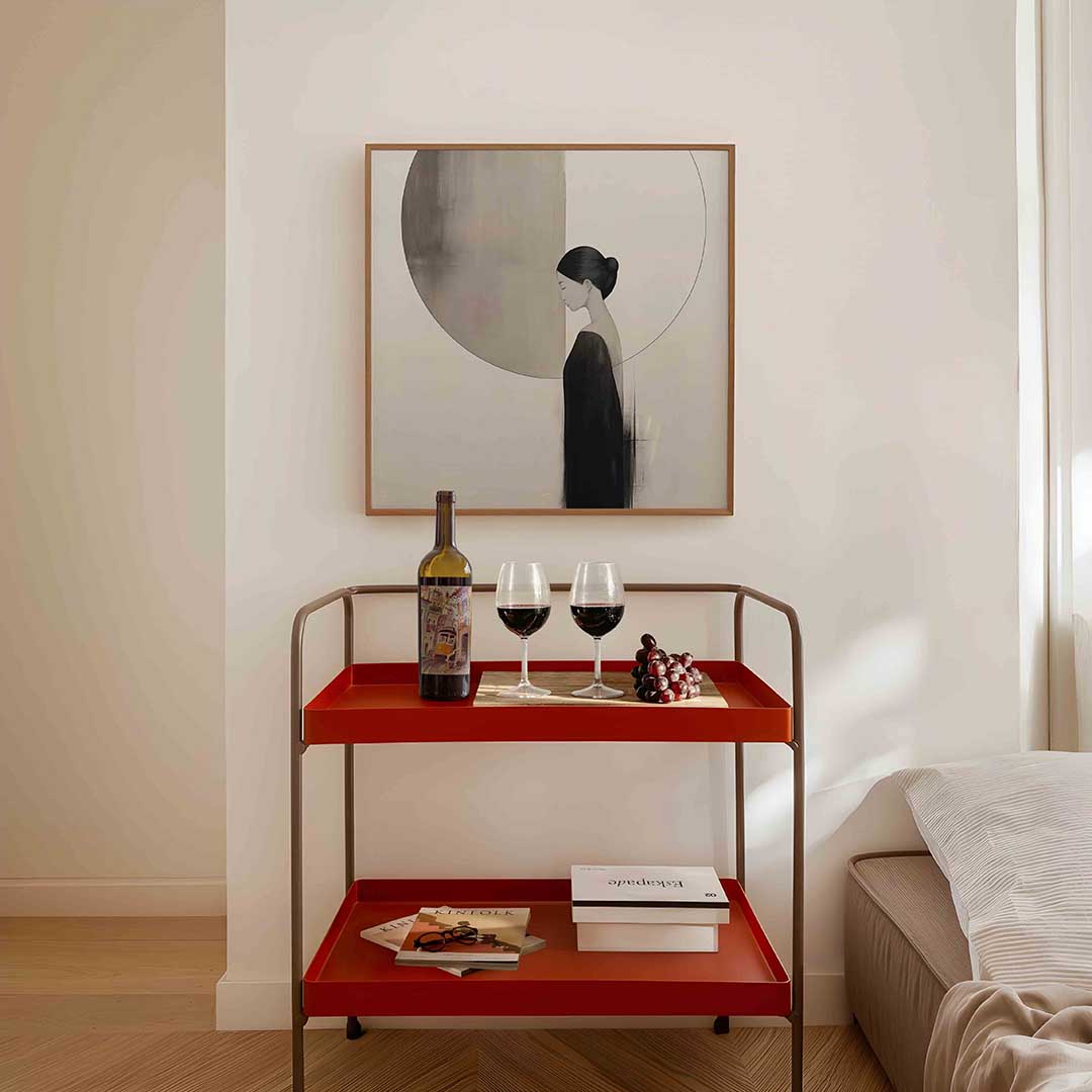 Vrouw met cirkel Poster