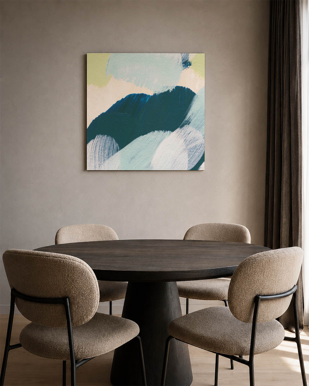 Dynamische kleurencompositie Kunstwerk
