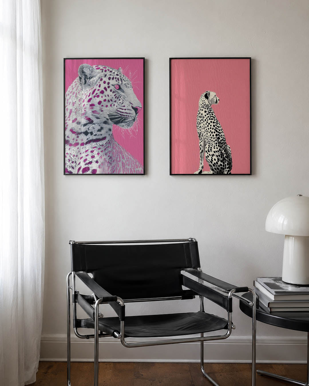 Roze dierenportret Posterset