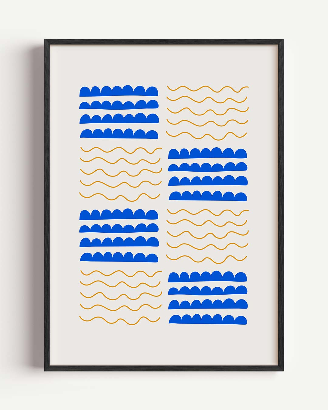 Golven van Blauw Poster-WallArtistic