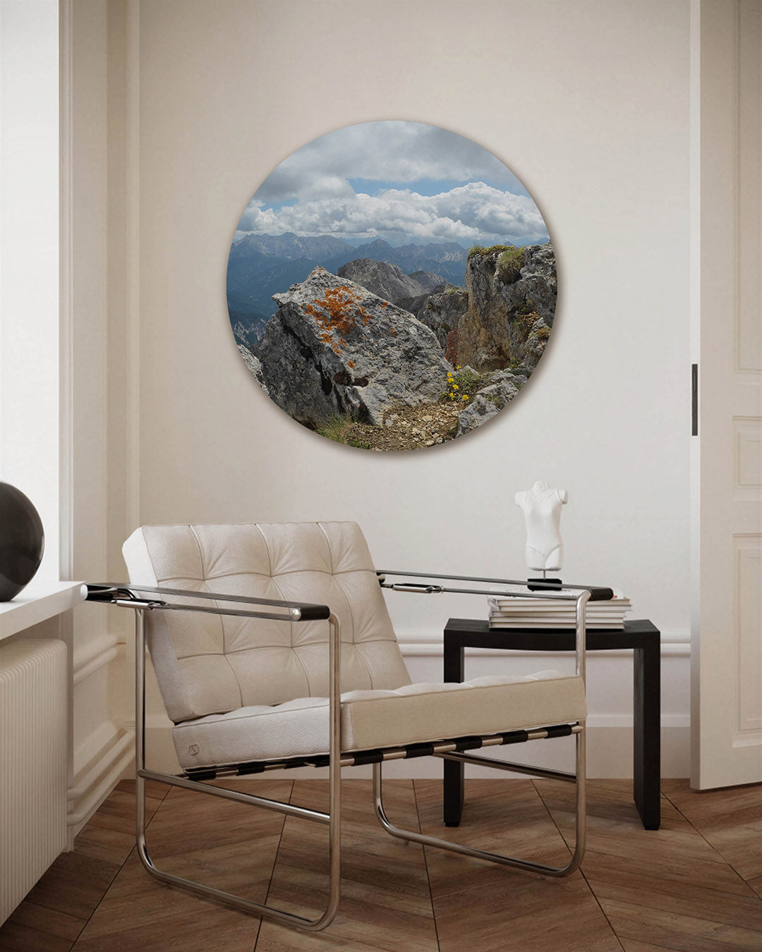 Berglandschap met rotsen Muurcirkel