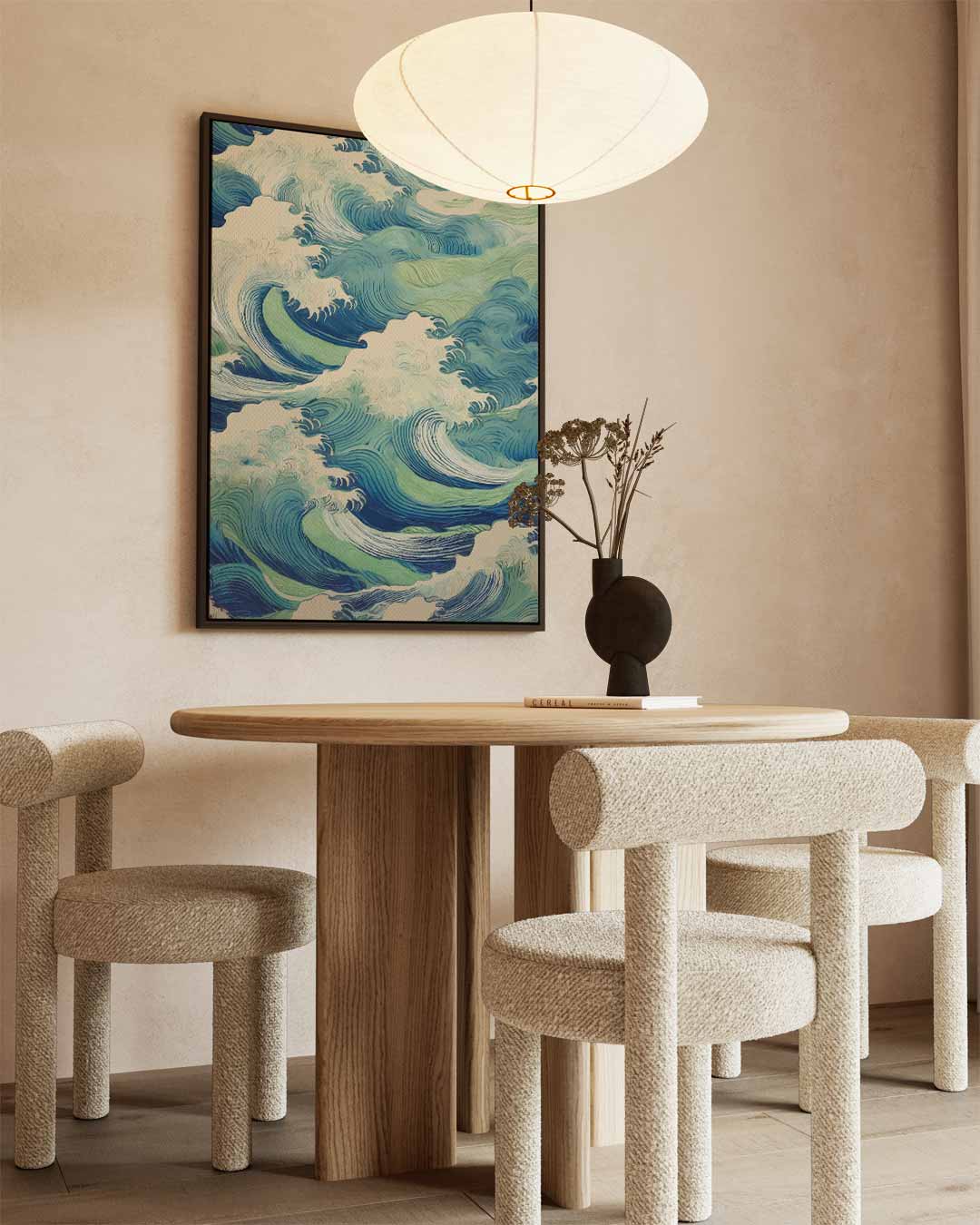 Golvende Blauwe Zee Kunstwerk-canvas-dibond-plexiglas-wanddecoratie-WallArtistic
