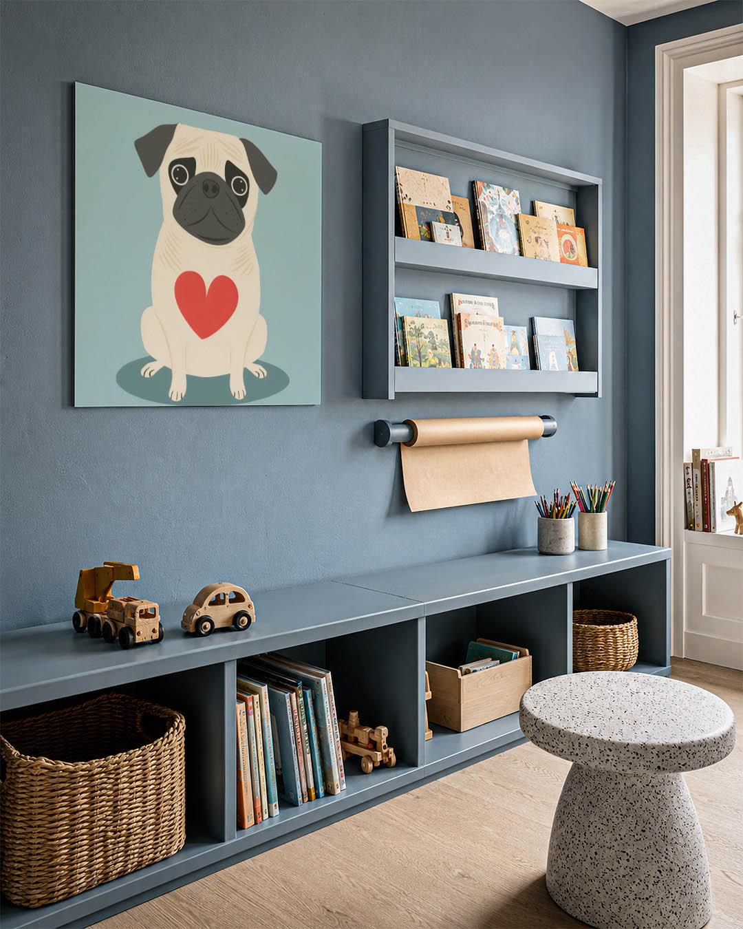 Hond met hart Kunstwerk