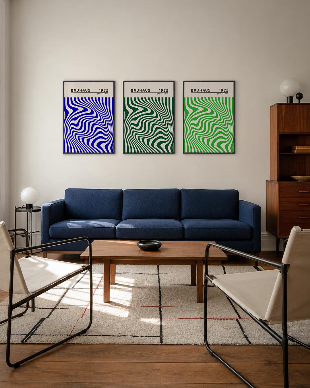 Golvend lijnenspel Posterset