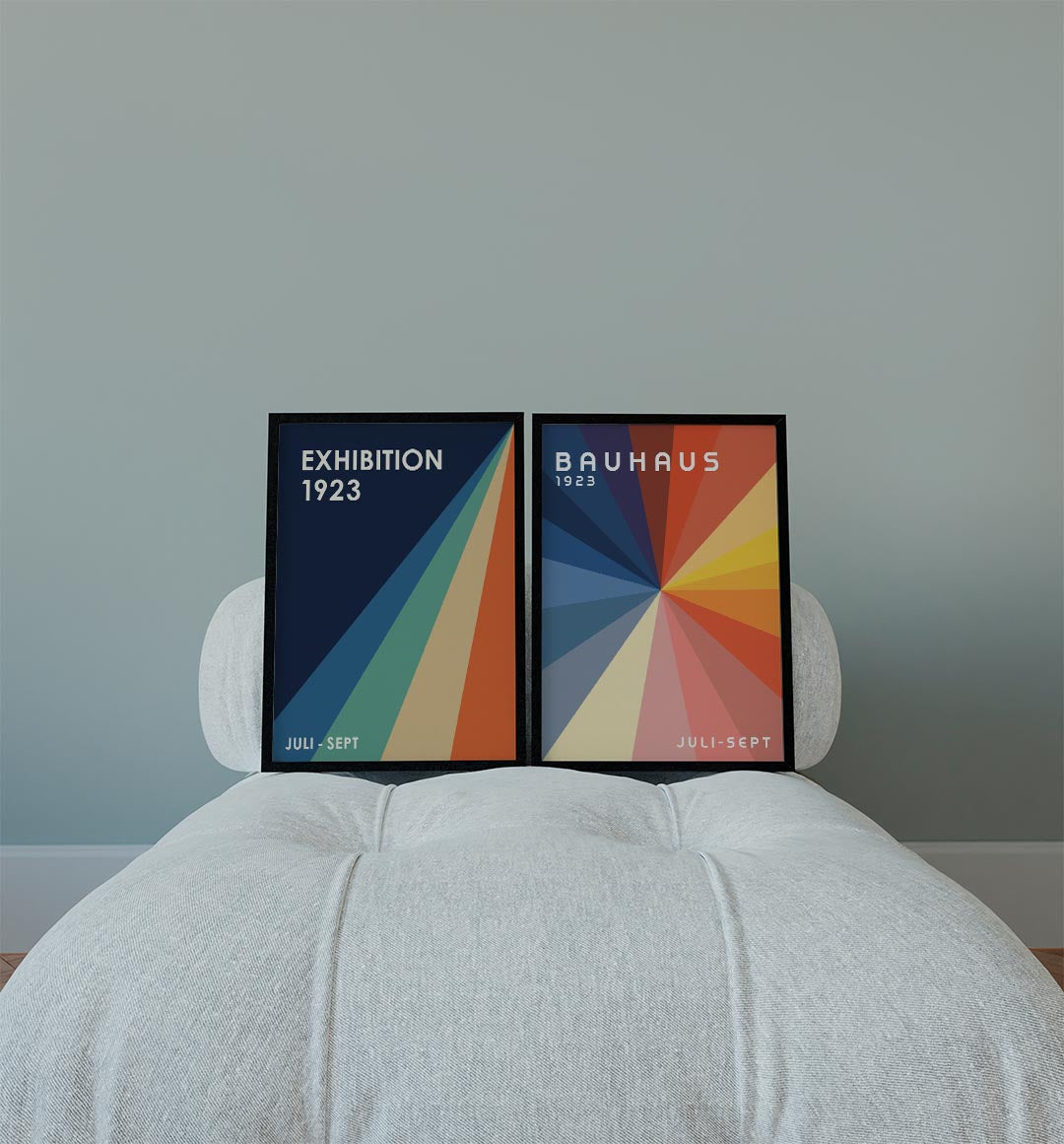 Kleurrijke stralen Posterset