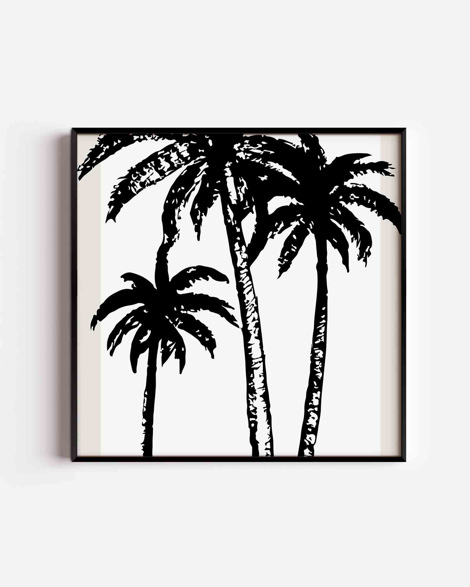 Palmboom silhouetten Poster