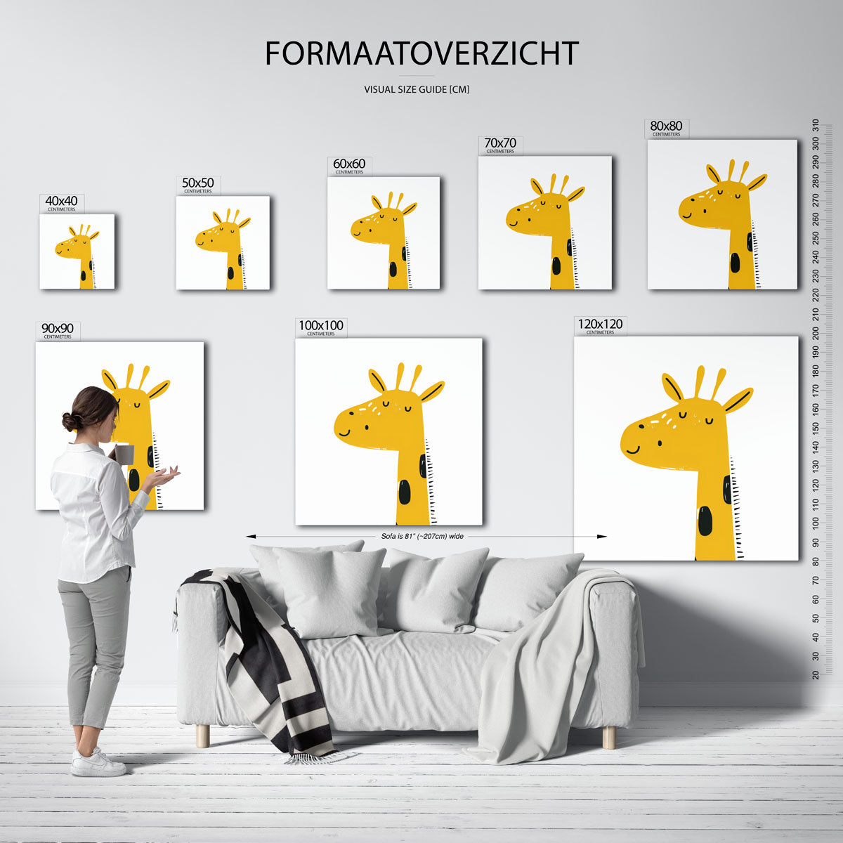 Slapende giraffe Poster