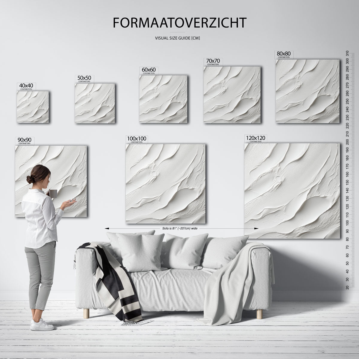 Witte textuur Poster