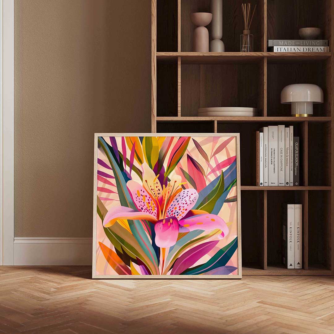 Bloem en bladeren Poster